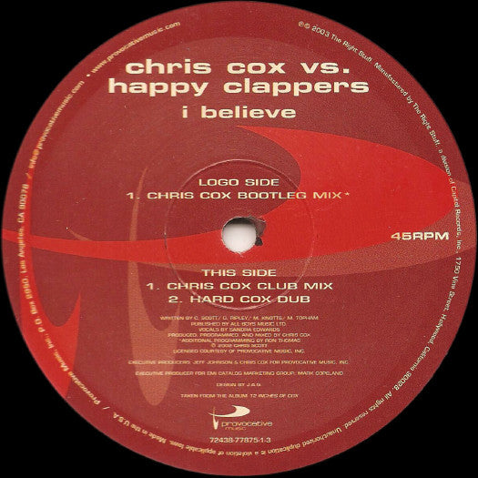 Chris Cox vs. Happy Clappers – I Believe