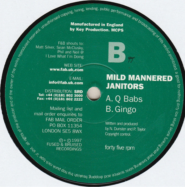 Mild Mannered Janitors – Q Babs / Gingo